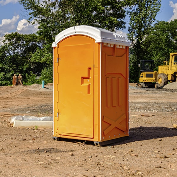 how often are the porta potties cleaned and serviced during a rental period in Branford Center